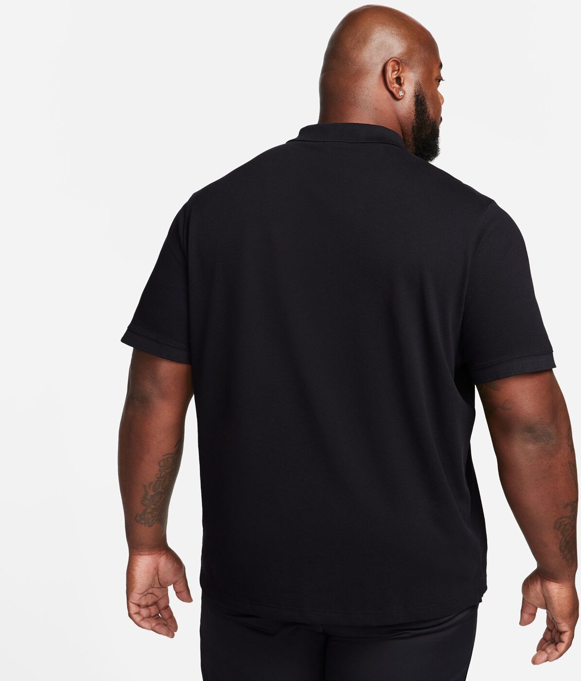 NIKE M NK CLUB SS POLO PIQUE BLACK/WHITE/WHITE – Bild 2