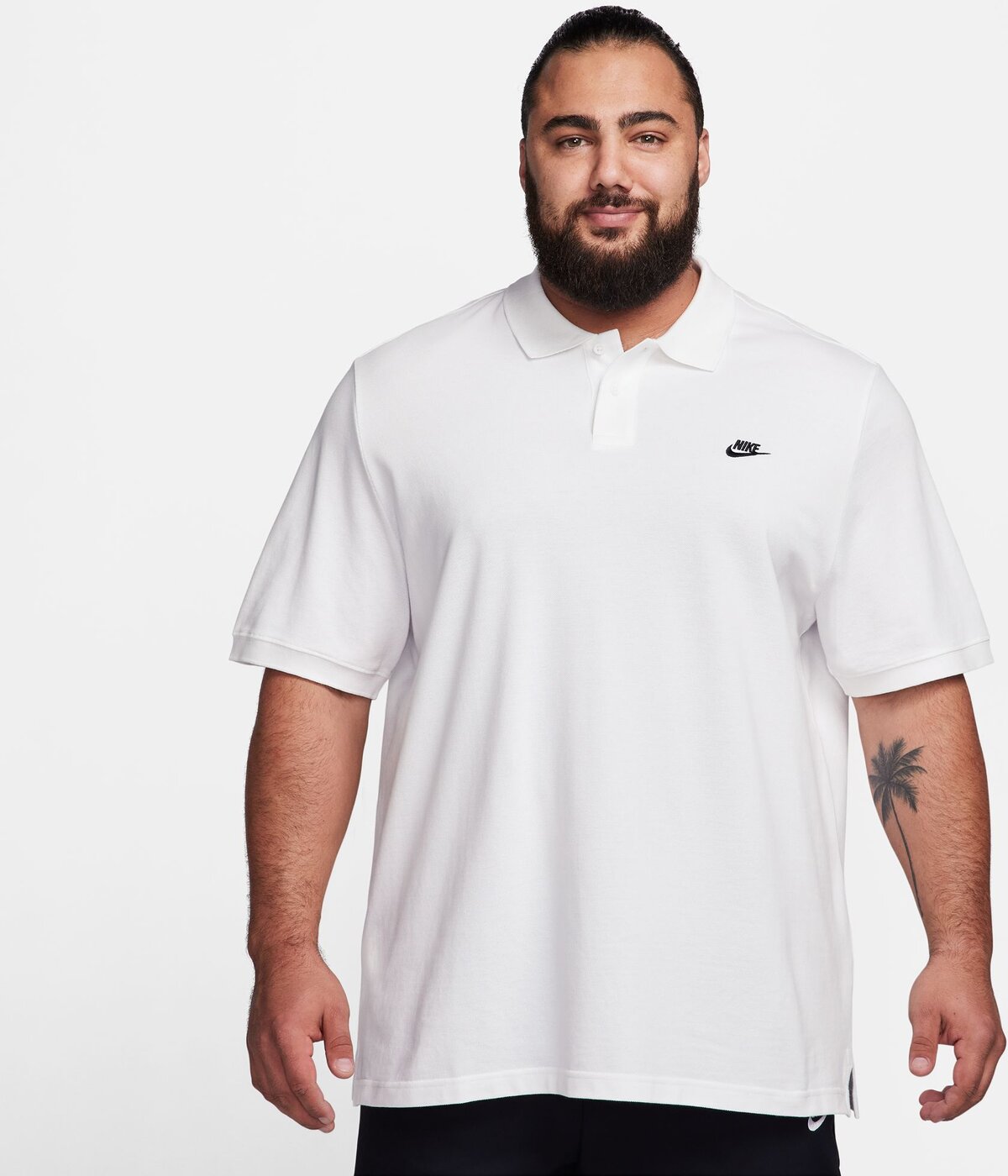 NIKE M NK CLUB SS POLO PIQUE WHITE/METALLIC SILVER – Bild 3
