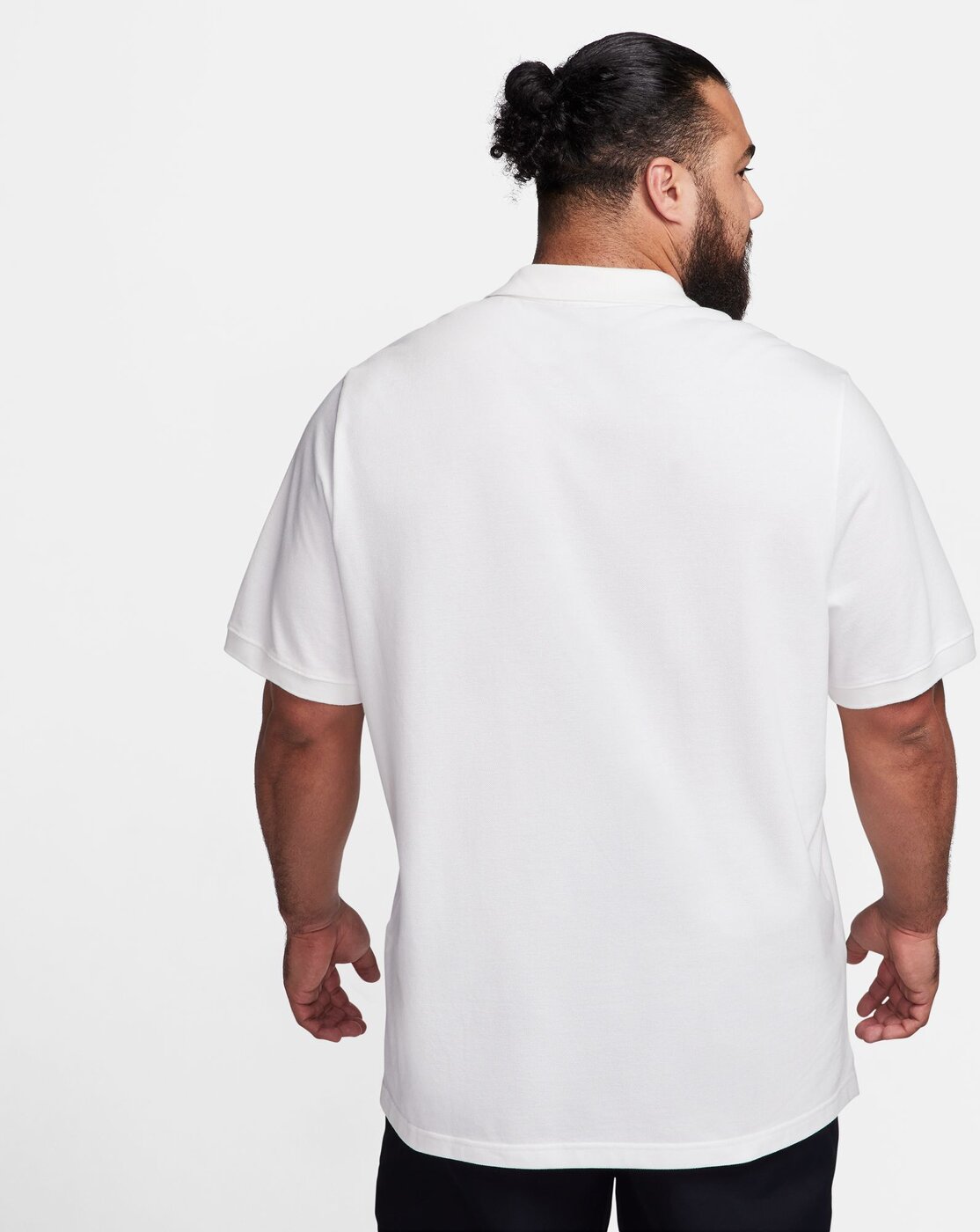 NIKE M NK CLUB SS POLO PIQUE WHITE/METALLIC SILVER – Bild 4