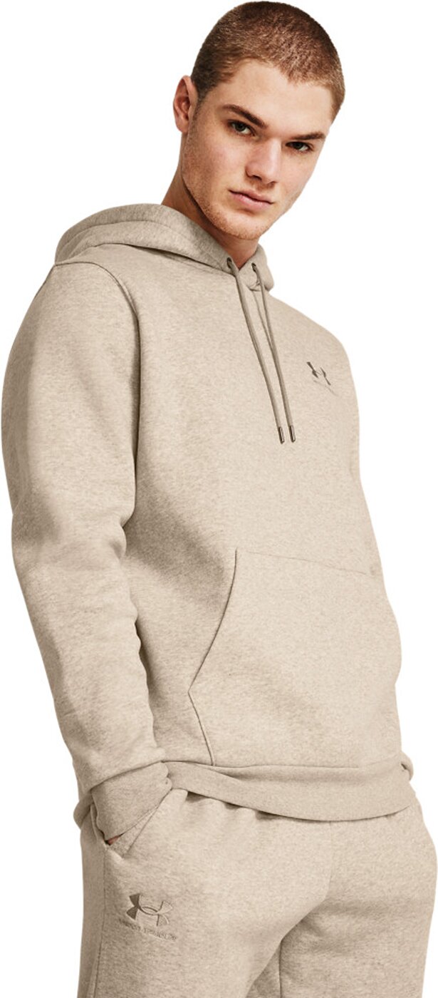 UNDER ARMOUR UA ESSENTIAL FLEECE HOODIE TIMBERWOLF TAUPE – Bild 3