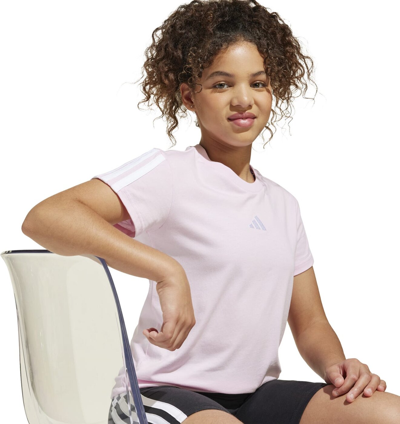 Adidas JG 3S TEE 160 Cow Hide/Syrah/Blush – Bild 6