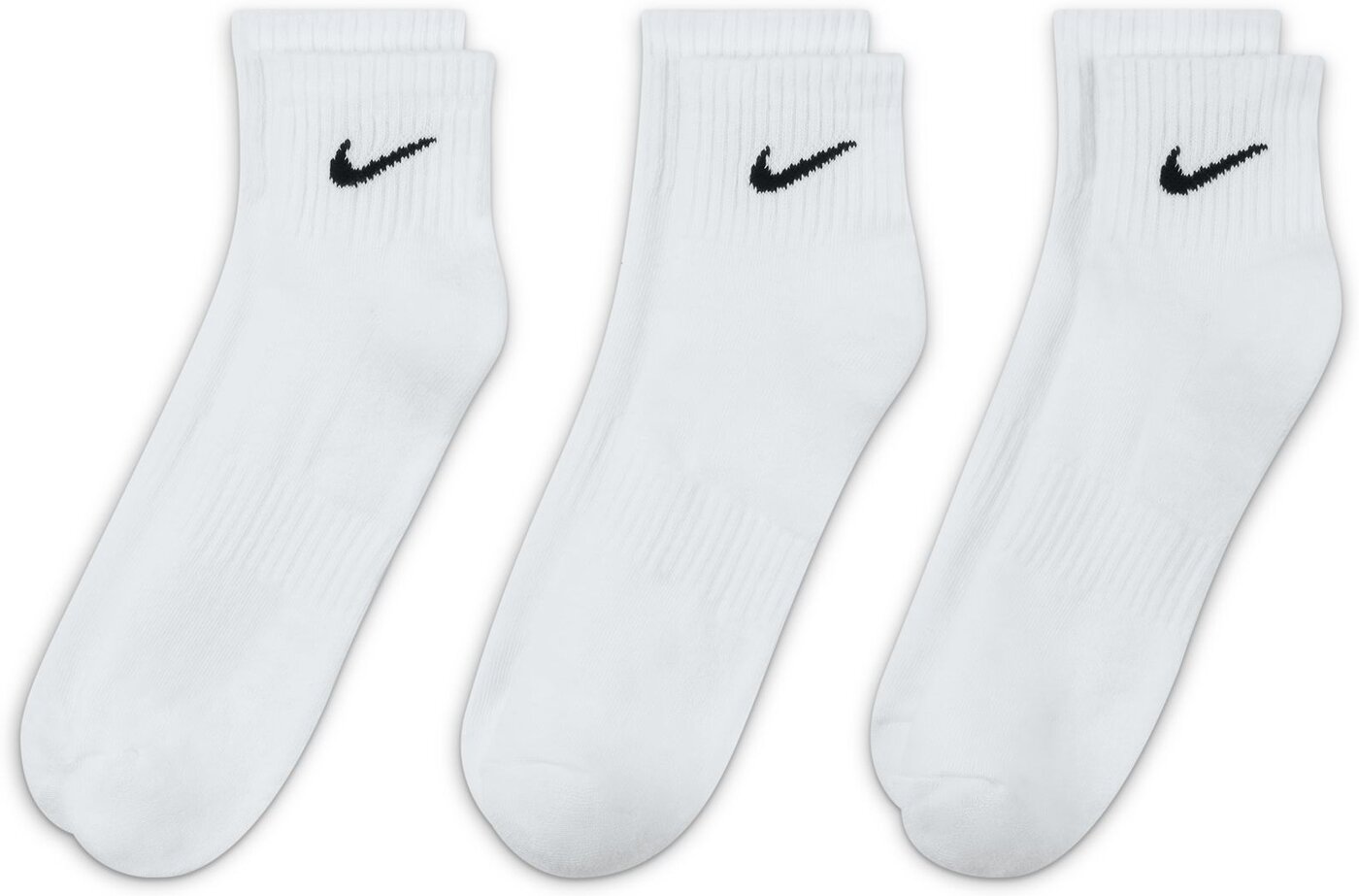 NIKE U NK EVERYDAY CSH ANKL 3PR 132 WHITE/METALLIC SILVER – Bild 3