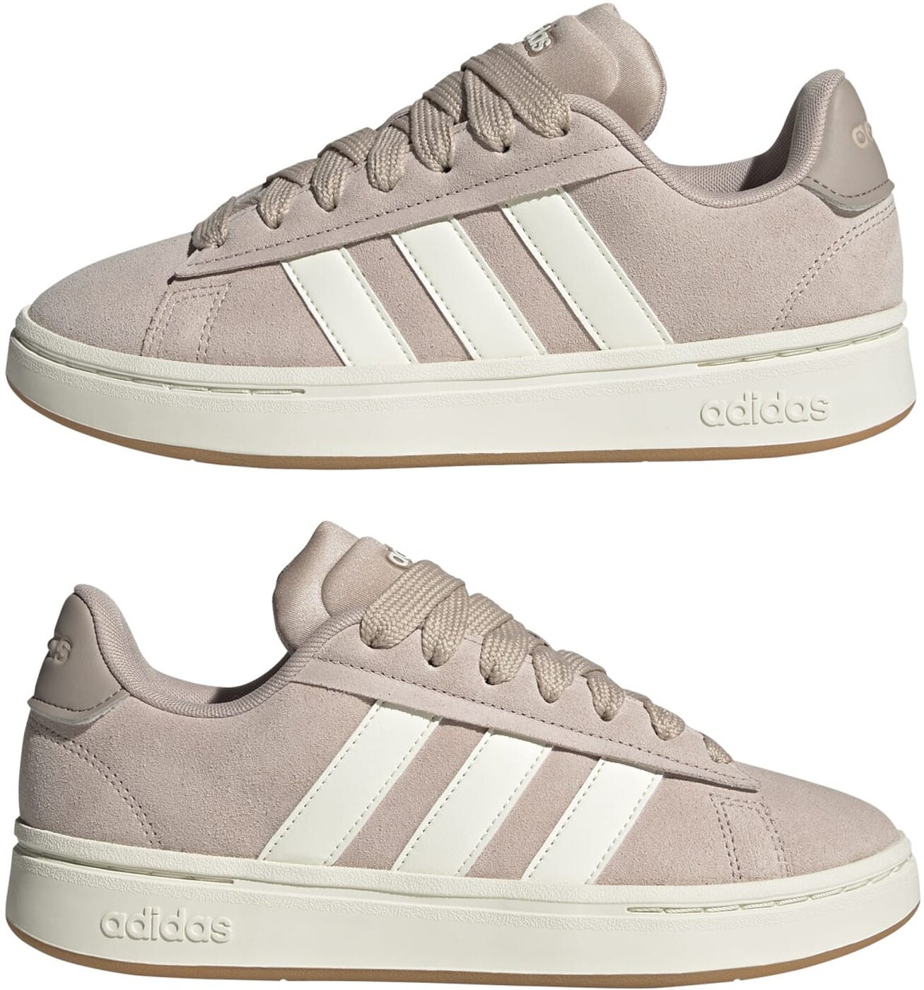 Adidas GRAND COURT ALPHA 00s Cow Hide/Syrah/Blush – Bild 4